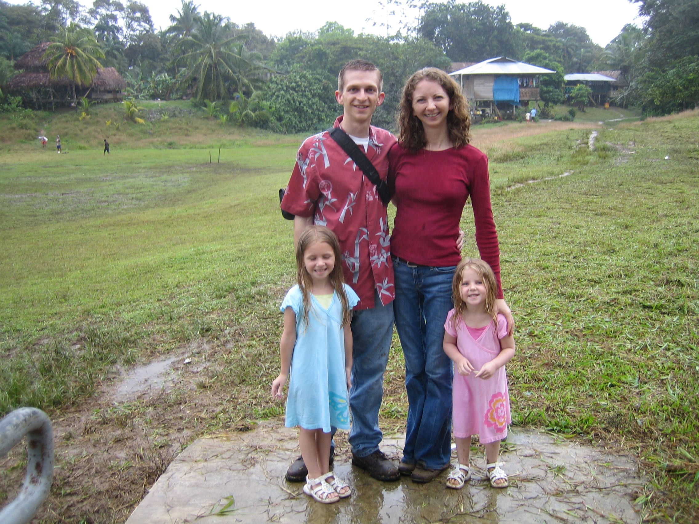 The four of us in a village in Panama