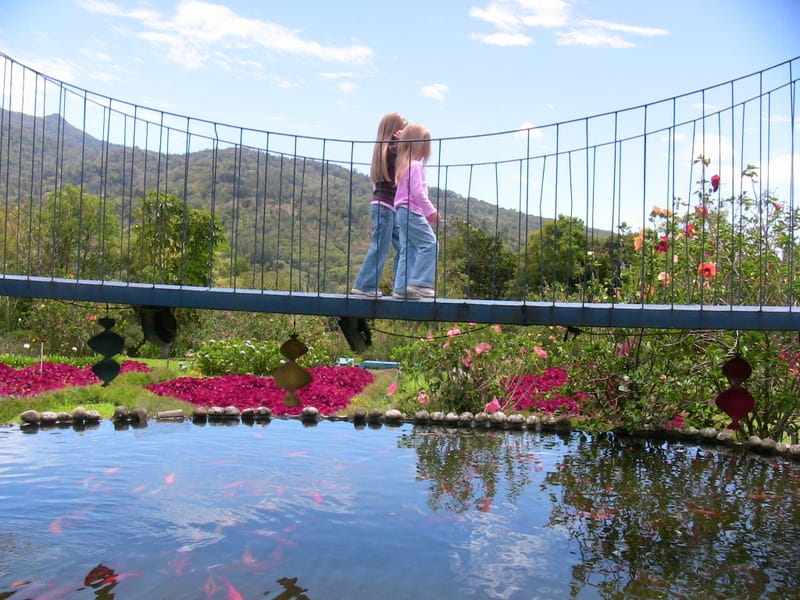 Emily and Marie on a bridge