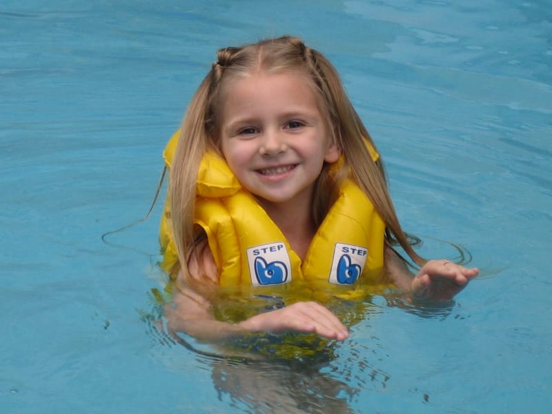 Emily swimming