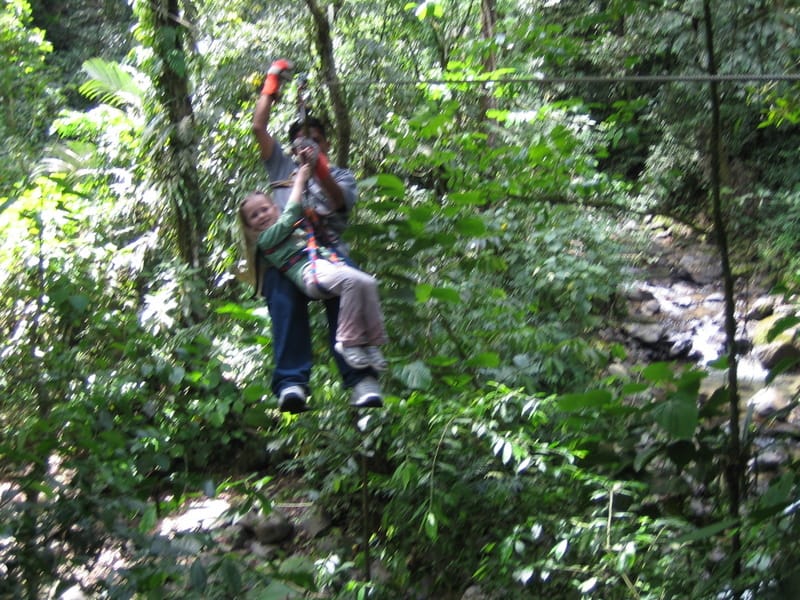 Emily zip-lining
