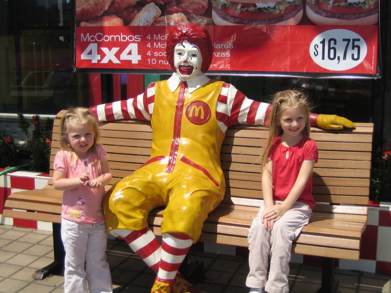 Emily and Marie at McDonald's