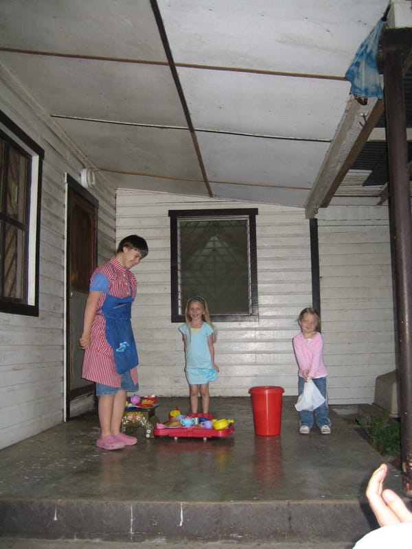 Rachel and the girls doing a ?play?