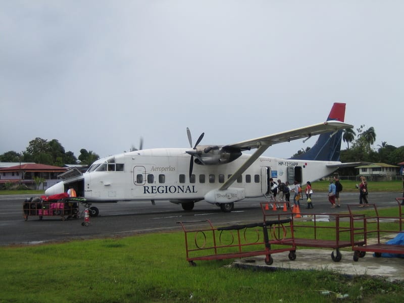 The small airplane we flew in