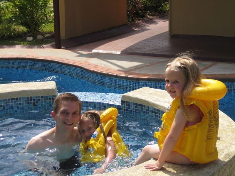 At the pool in Albrook Inn