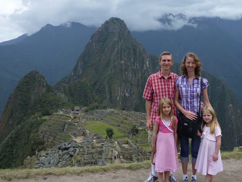 The four of us at Machu Picchu, Peru