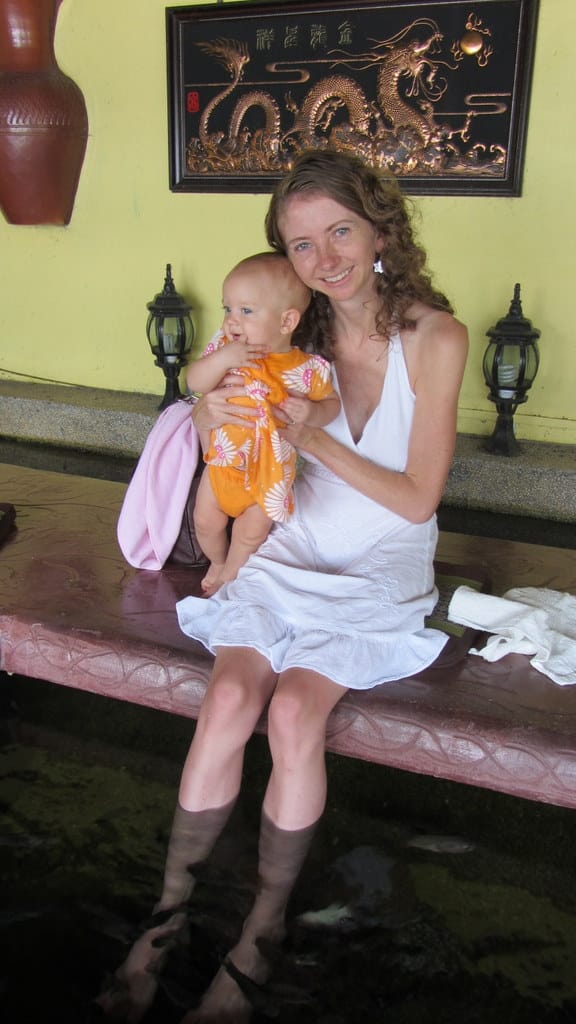 Jen and Asyia at the fish spa