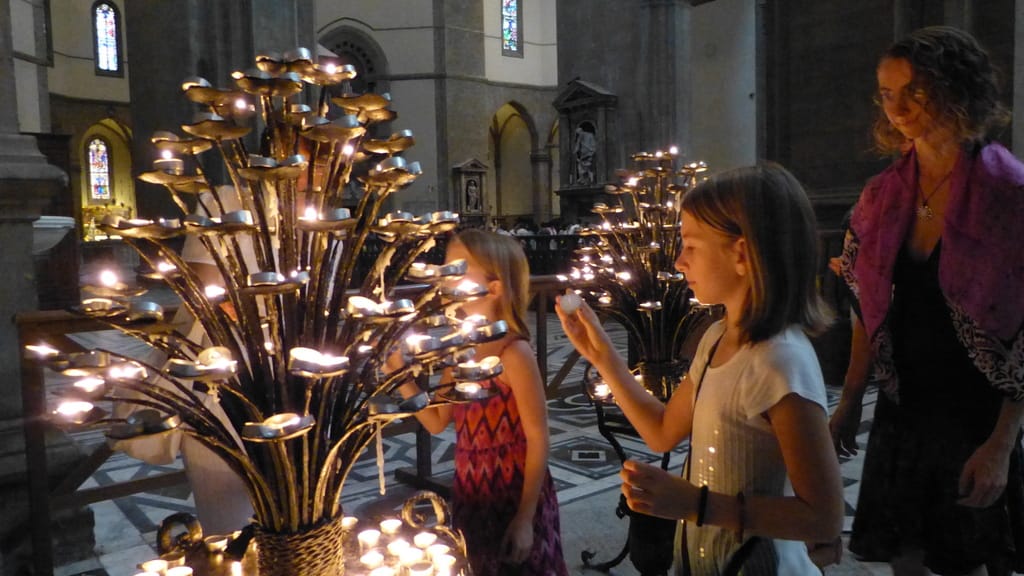 Placing candles