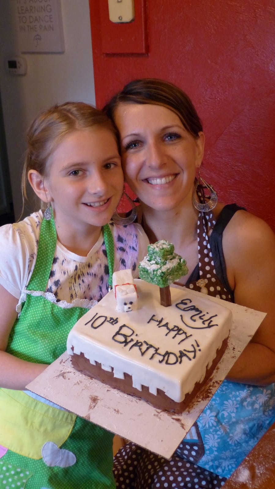 Homemade minecraft cake