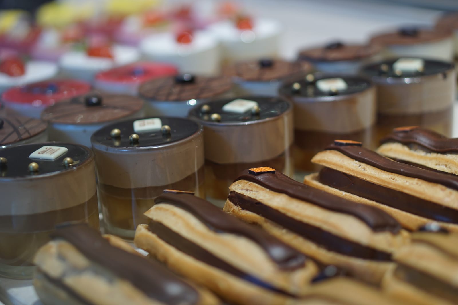 Eclairs and other desserts in Colmar, France