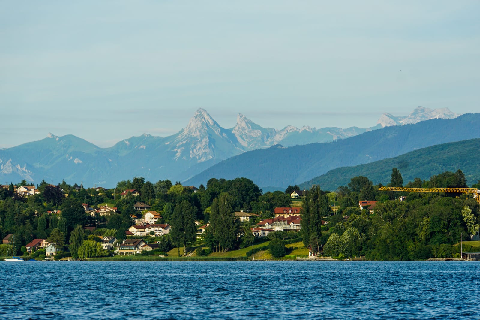 Sailing at Lac Léman with friends near Geneva, Switzerland.