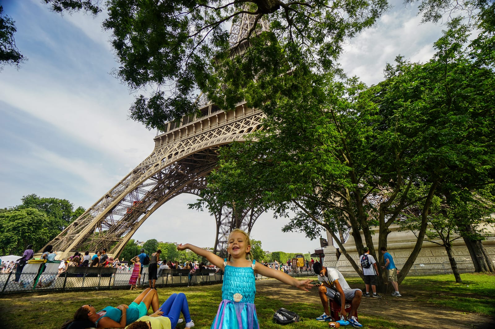 At the Eiffel Tower in Paris, France