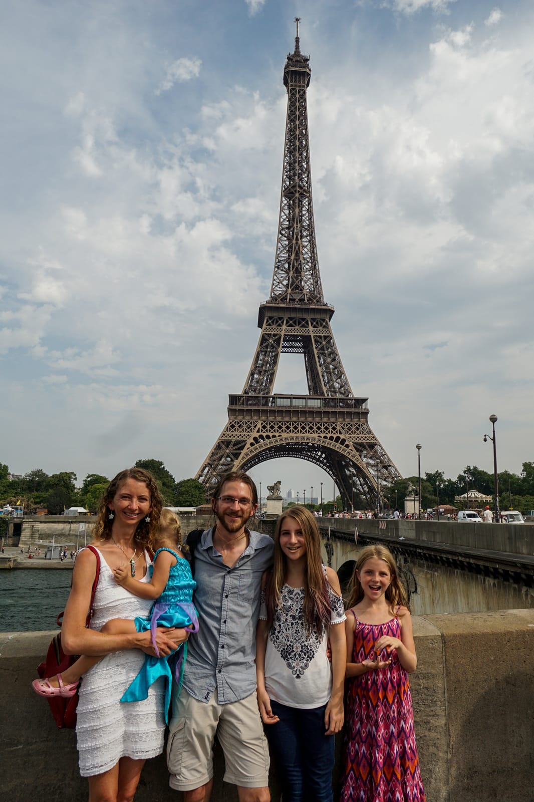 At the Eiffel Tower in Paris, France