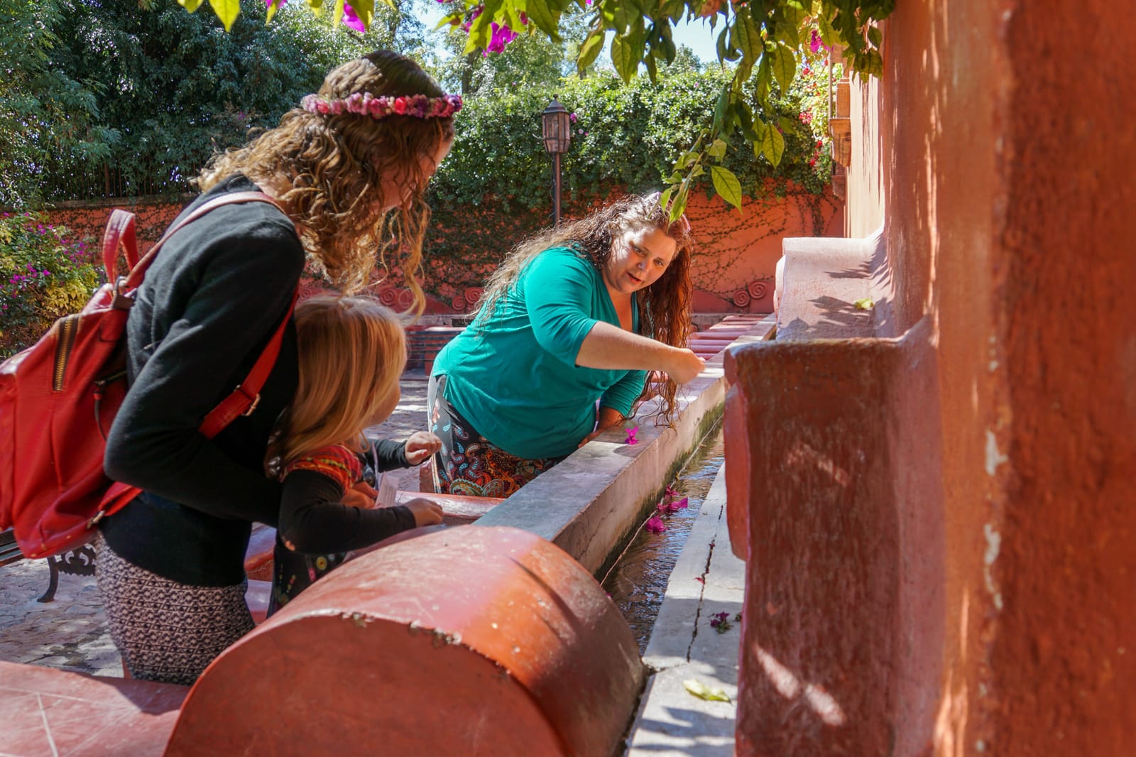 Old water ways in the old town center where locals used to (and sometimes still do) wash clothes and children. In San Miguel de Allende, Mexico.