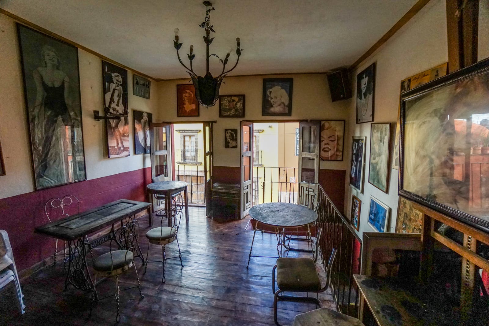 Upstairs in Gato Negro Cantina, San Miguel de Allende, Mexico.